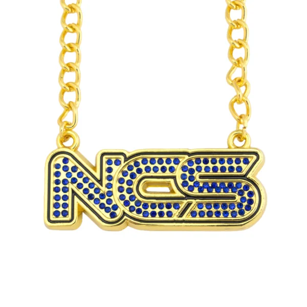 NCS24 TINY STONE CHAIN GOLD/BLUE