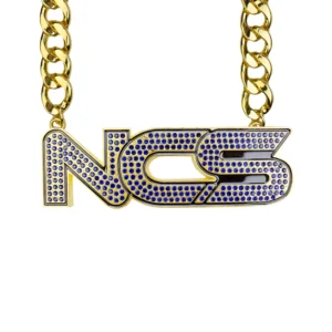 NCS24 STONE CHAIN GOLD/BLUE