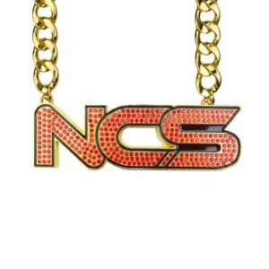 NCS24 STONE CHAIN GOLD/RED