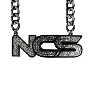 NCS24 STONE CHAIN GUN METAL/CLEAR